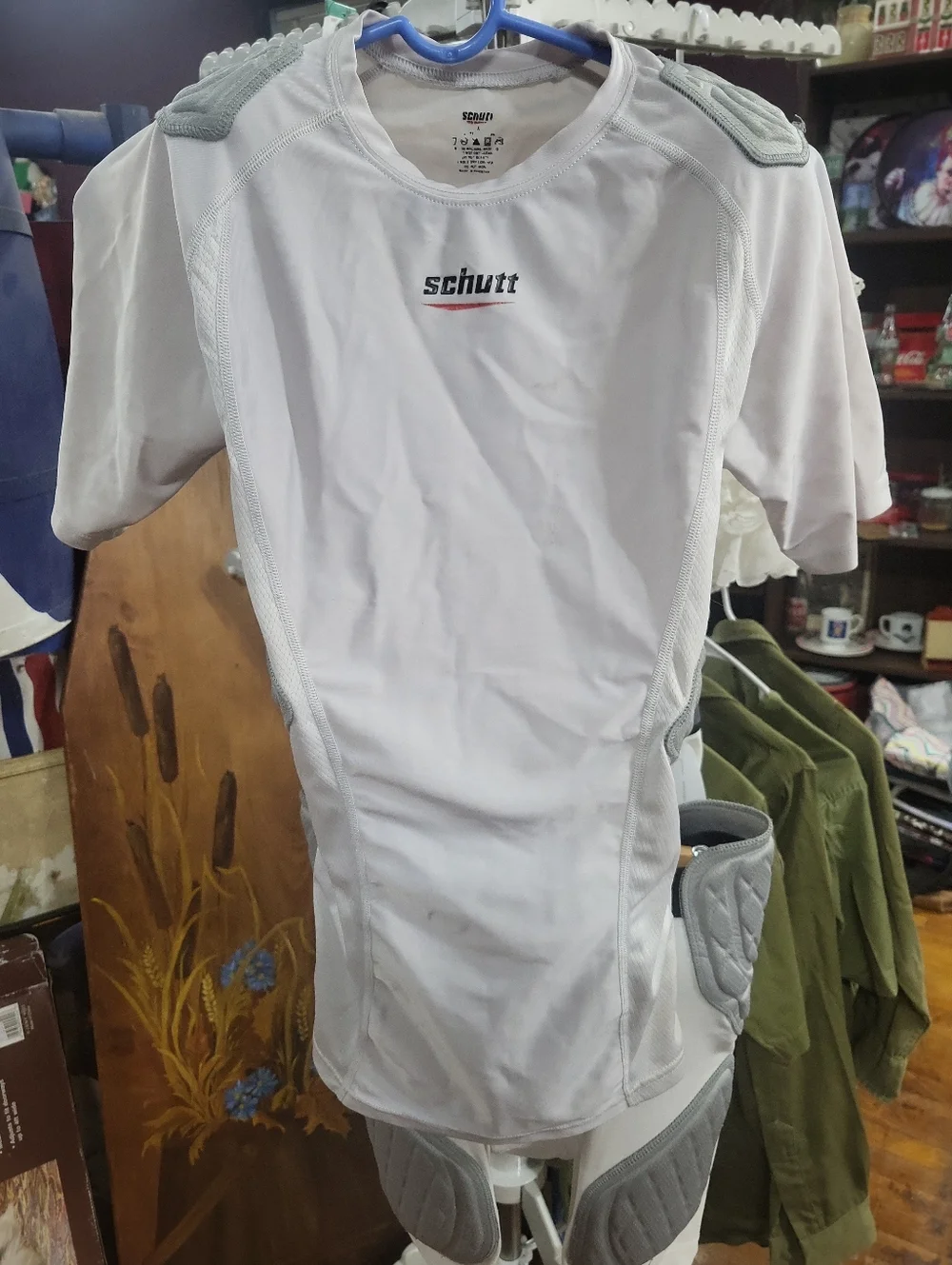 Schutt Padded Compression Football Girdle And Tshirt